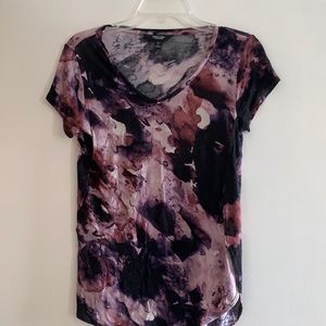 Simply Vera Vera Wang Purple Patterned Blouse